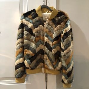 CHASER - Multicolor fur jacket (large)